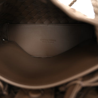 Bottega Veneta Nappa Intrecciato Small Andiamo Shoulder Bag Taupe Grey 5 of 9