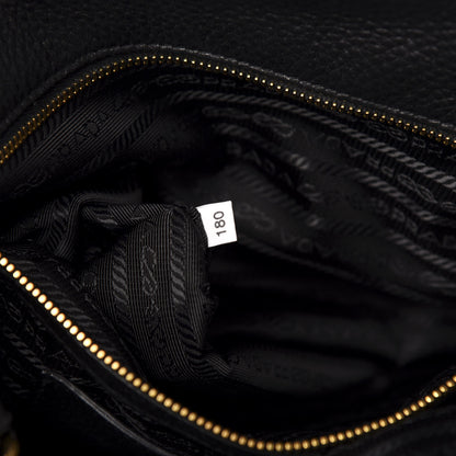 Prada Vitello Daino Shopping Tote Black 8 of 11