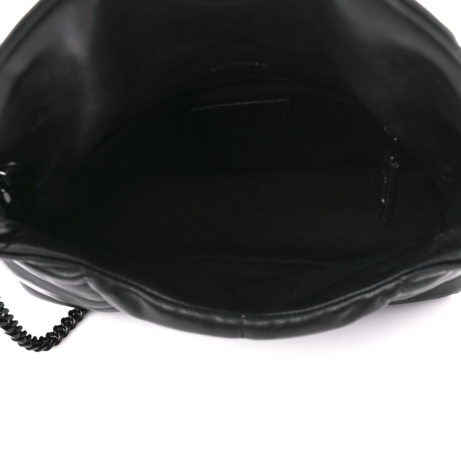 Saint Laurent Lambskin Quilted Monogram Monochrome Small Loulou Puffer Chain Satchel Black 5 of 15