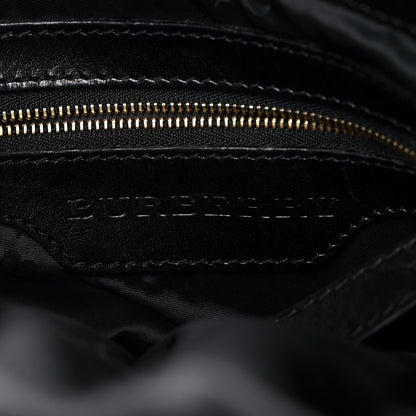 Burberry Soft Lambskin Bridle Calfskin Medium Gosford Hobo Black 8 of 26