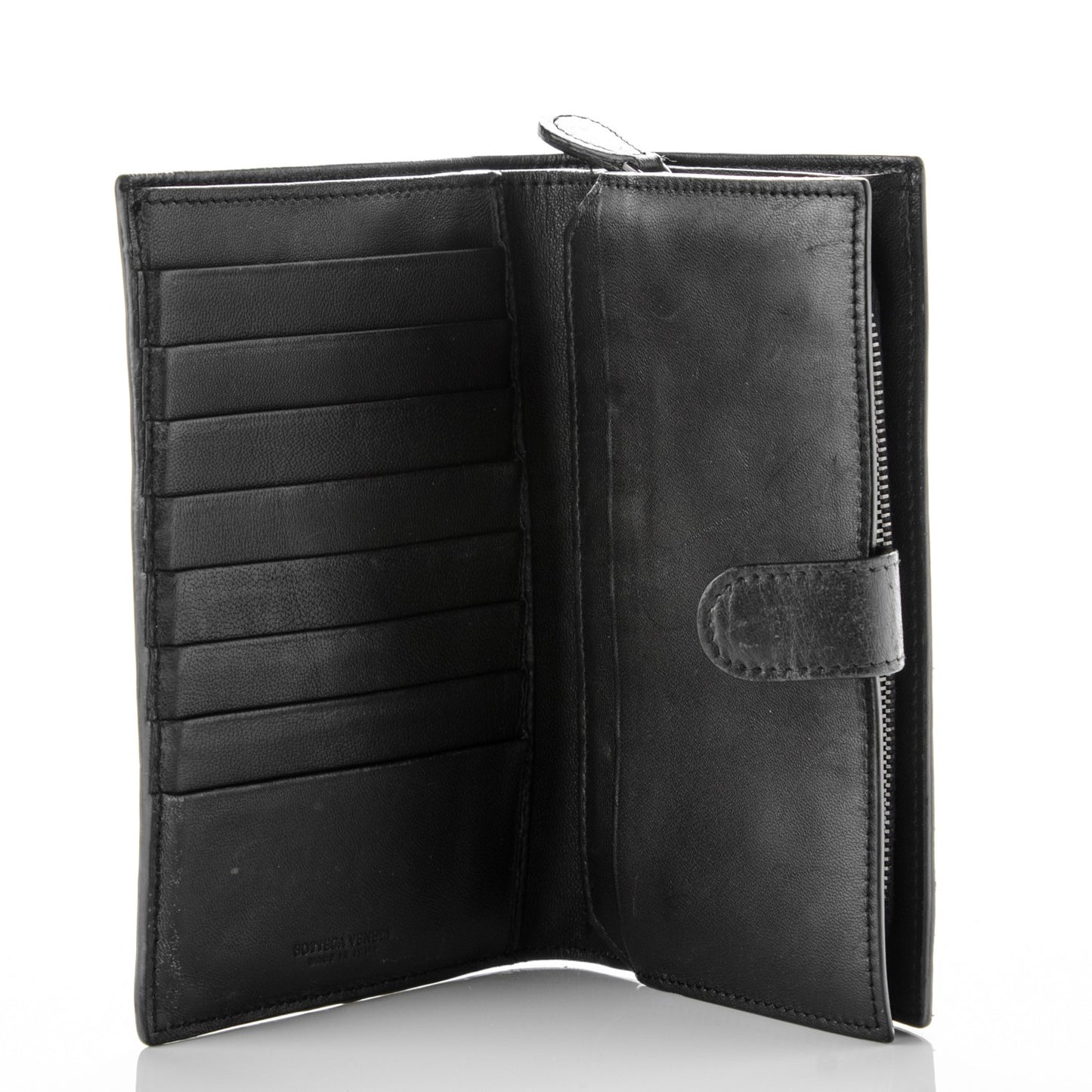 Nappa Intrecciato Continental Wallet Black
