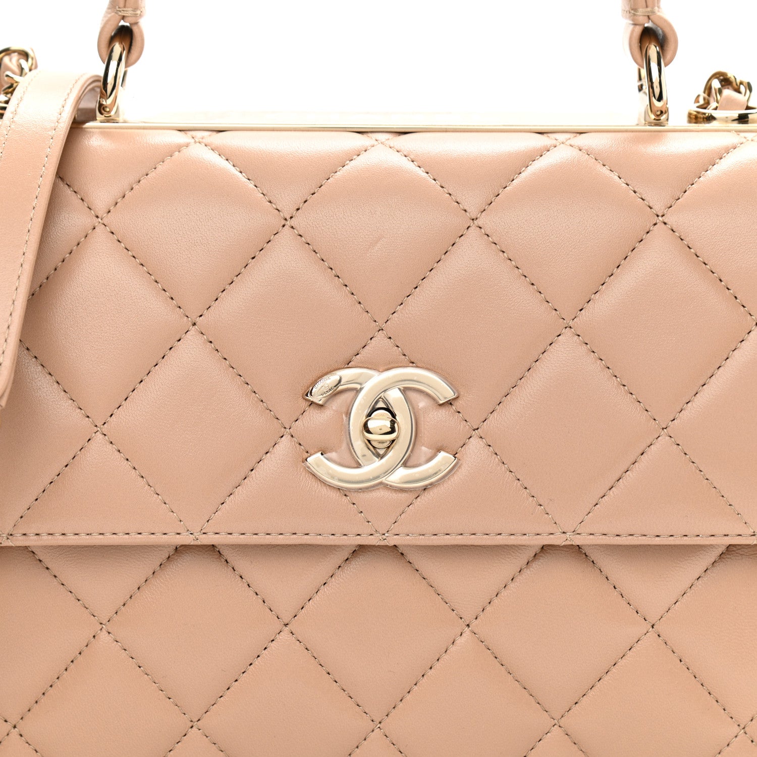 Chanel Lambskin Quilted Small Trendy CC Dual Handle Flap Bag Beige 8 of 12