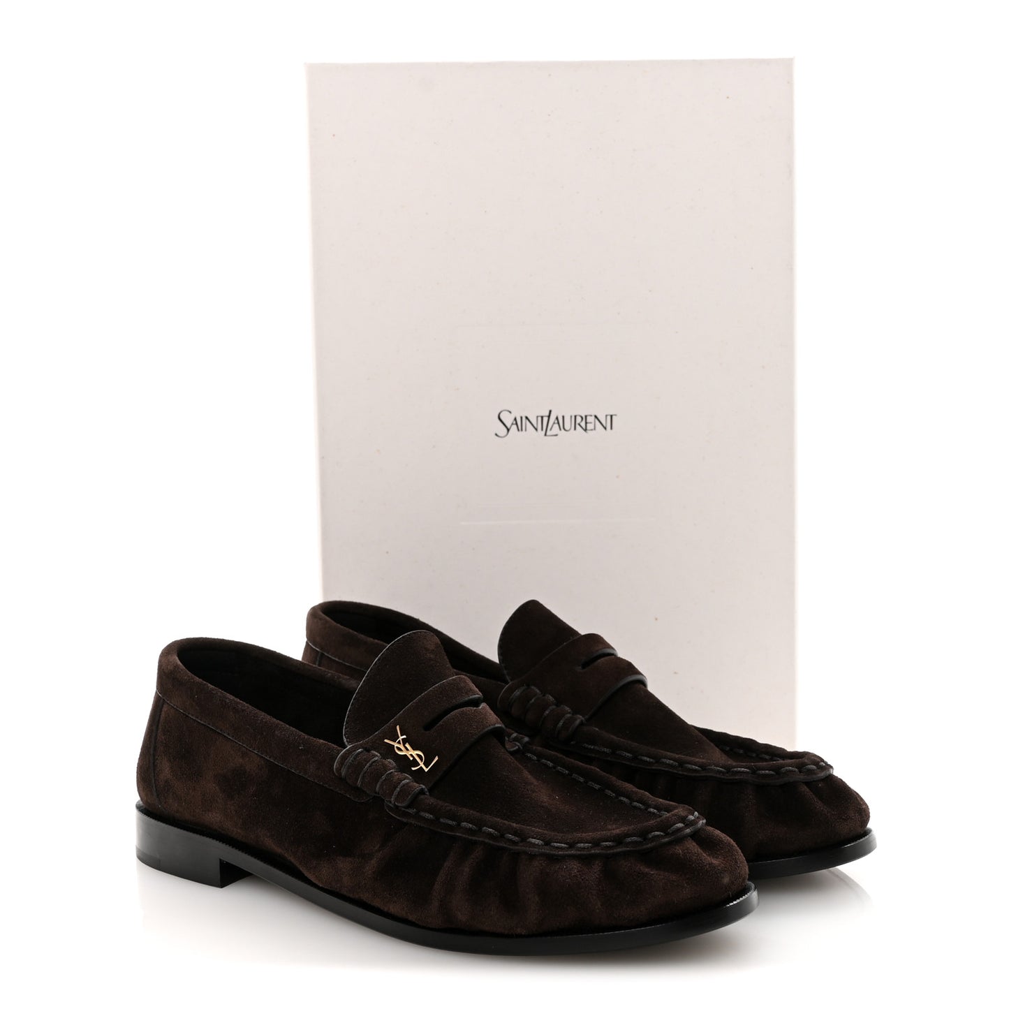 Suede Le Loafer 15 Penny Slippers 38 Dark Chocolate