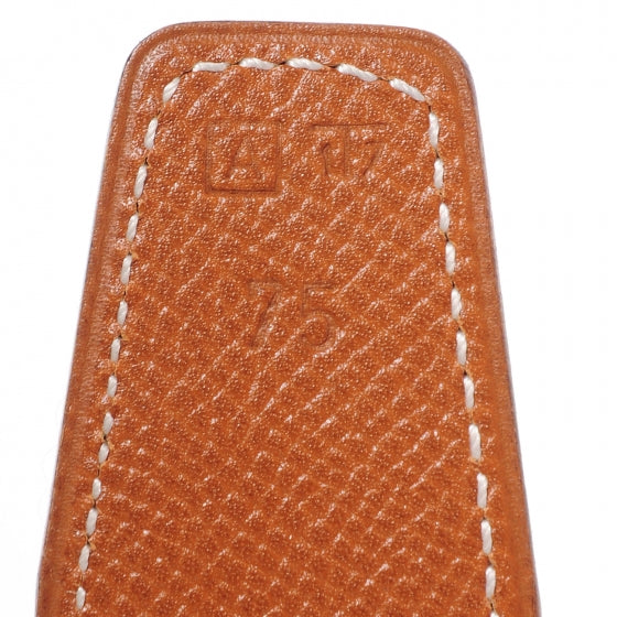 Hermes Courchevel Reversible Constance 32mm H Belt Navy Gold 75 6 of 6