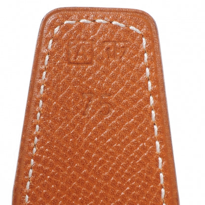 Hermes Courchevel Reversible Constance 32mm H Belt Navy Gold 75 6 of 6