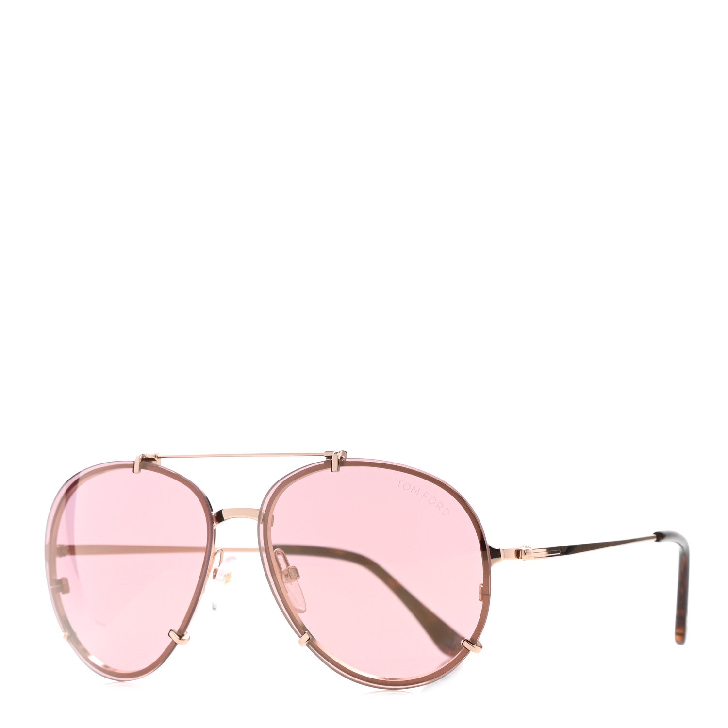 Tom Ford Oval Dickon Sunglasses TF 527 Pink 1 of 8