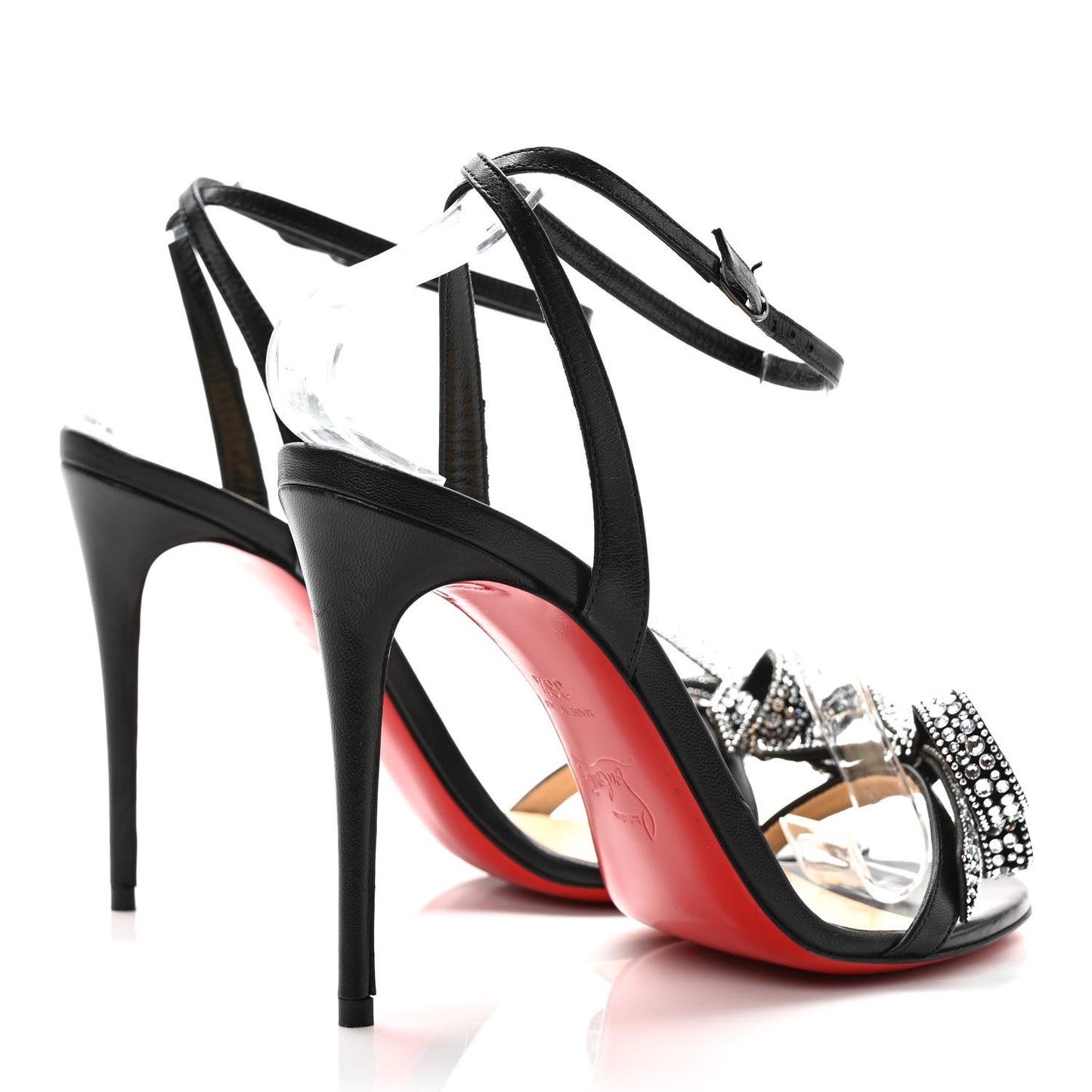 Kid Crystal Jewel Queen Sandals 36.5 Black