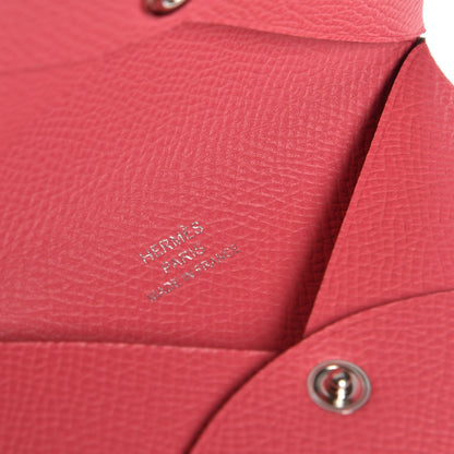 Hermes Epsom Calvi Card Case Rose Azalee 6 of 10