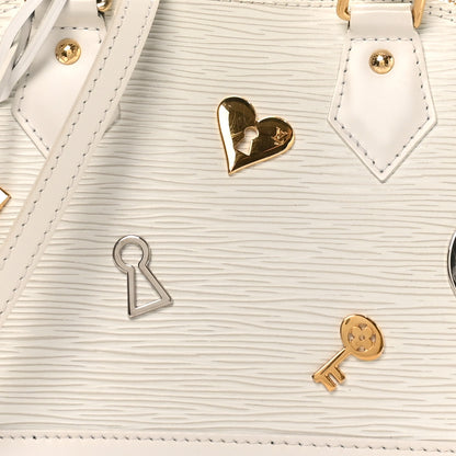 Louis Vuitton Epi Love Lock Alma BB White 7 of 9