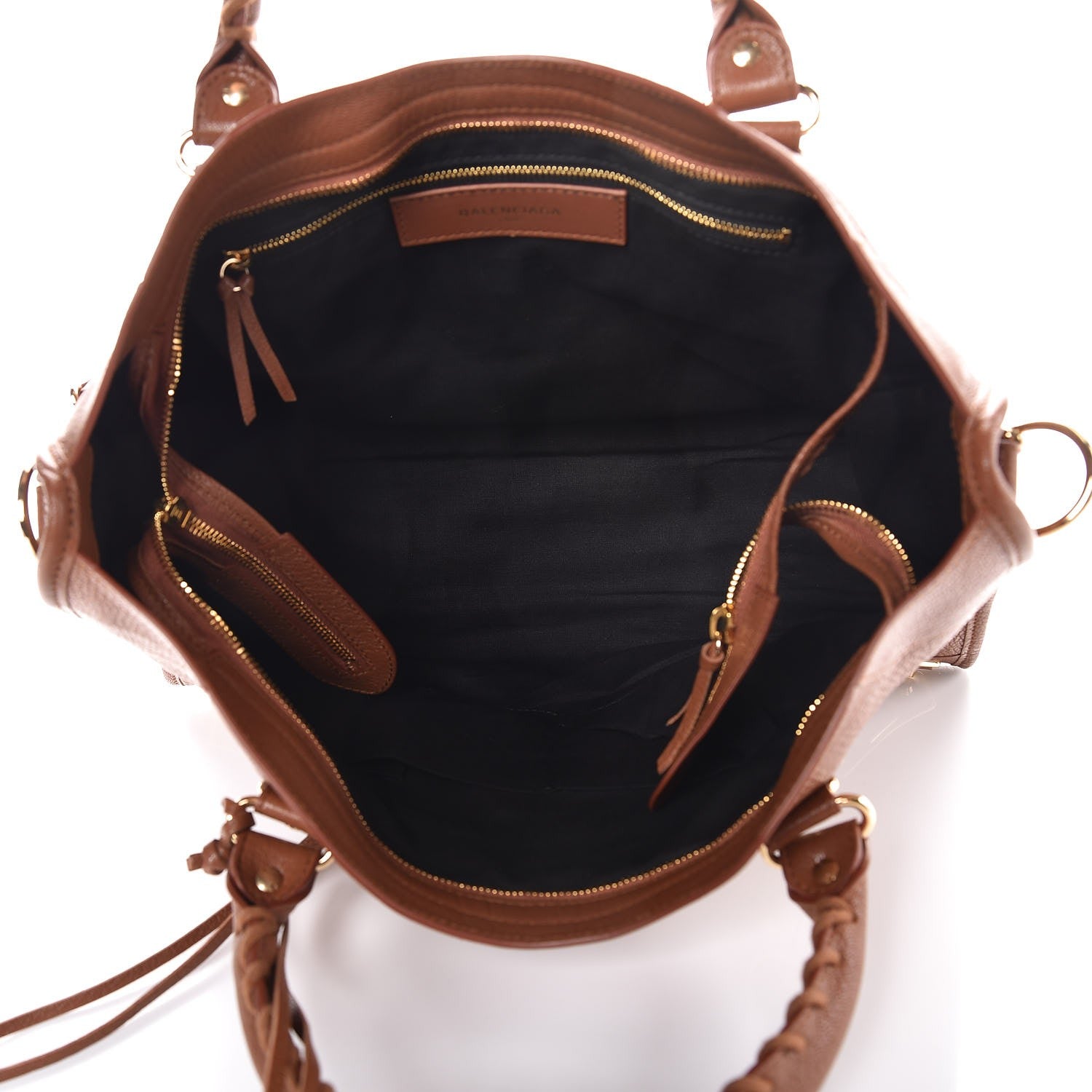 Balenciaga Chevre Gold Metallic Edge Hardware City Marron Terracotta 5 of 11