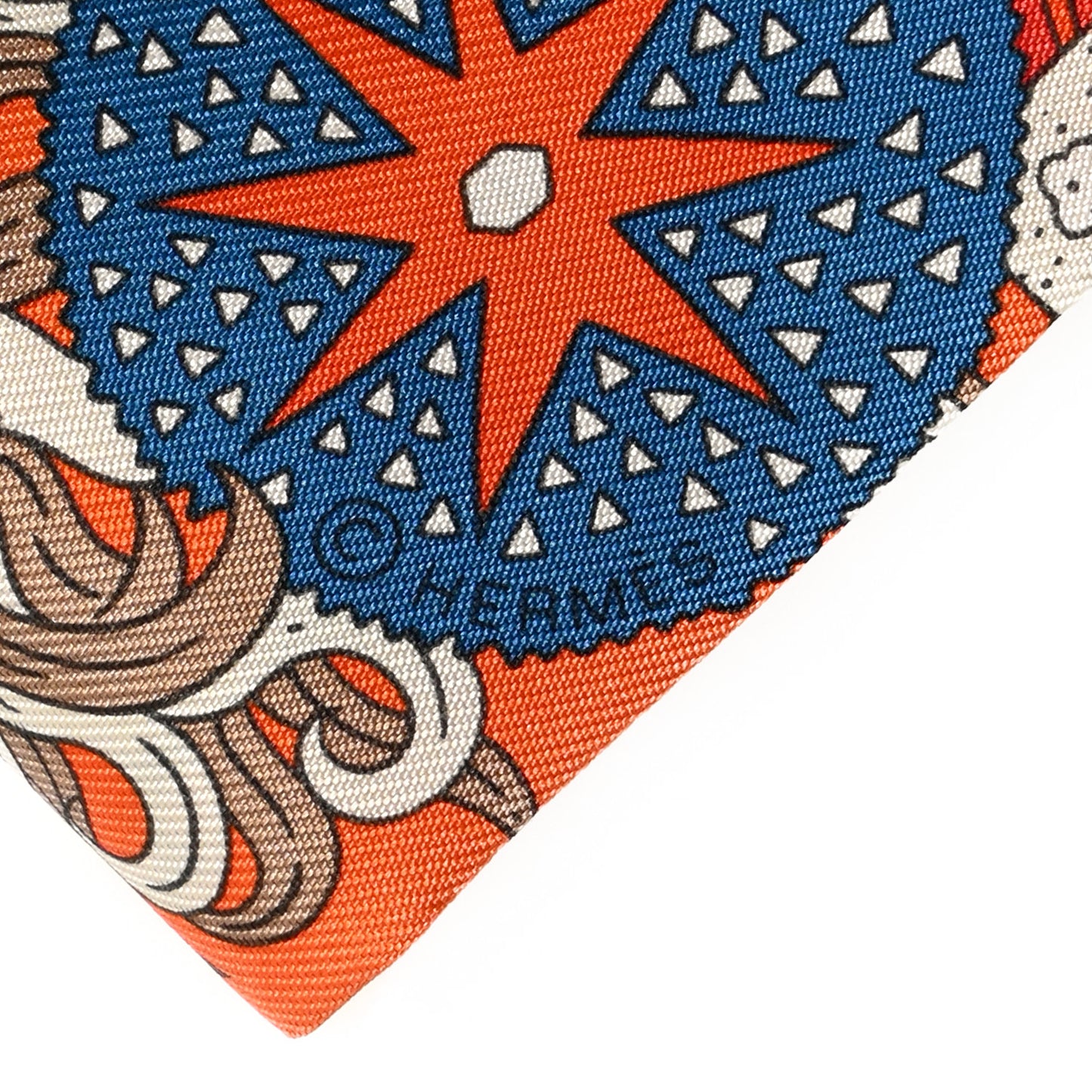 Silk De l'Ombrelle Aux Duels Twilly Bleu Potiron Creme