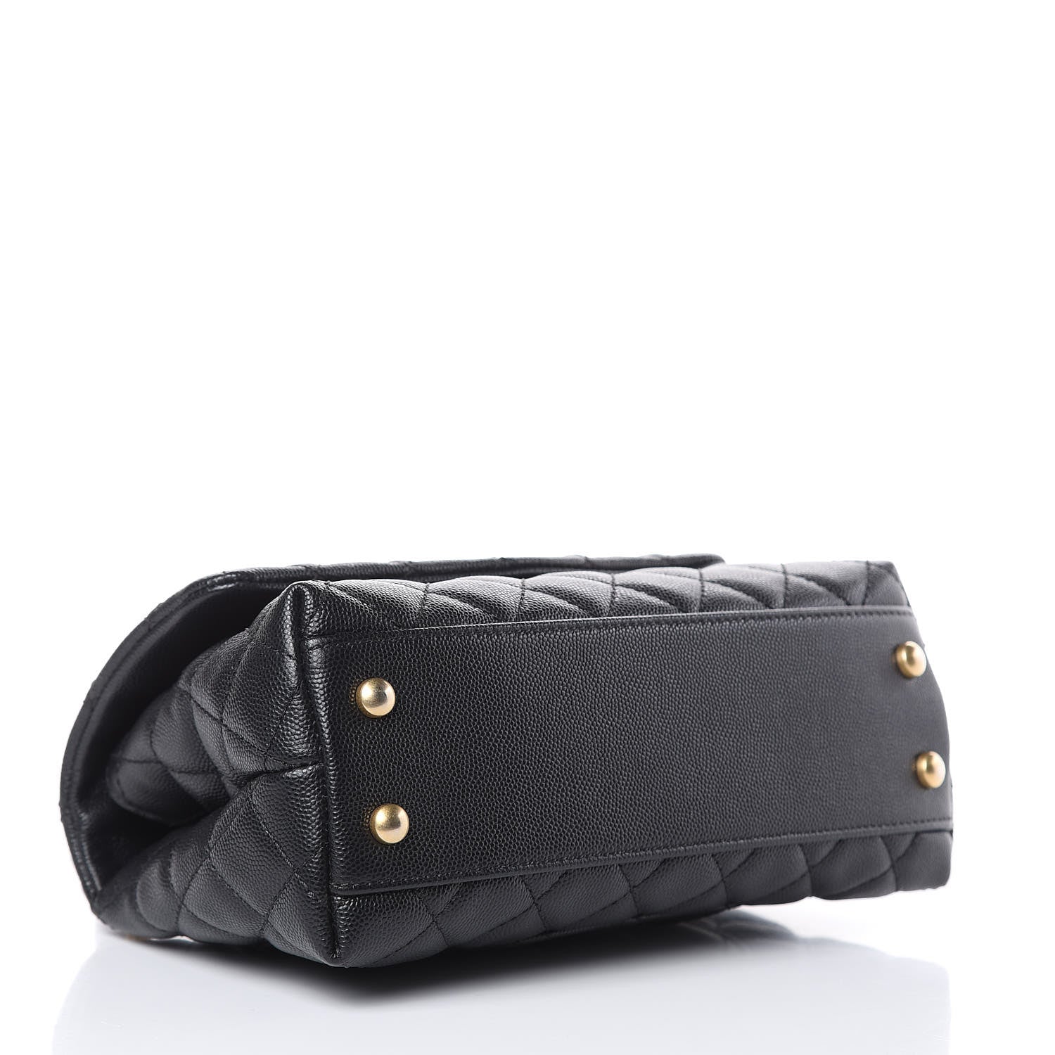 Chanel Caviar Lizard Embossed Quilted Mini Coco Handle Flap Black 4 of 10