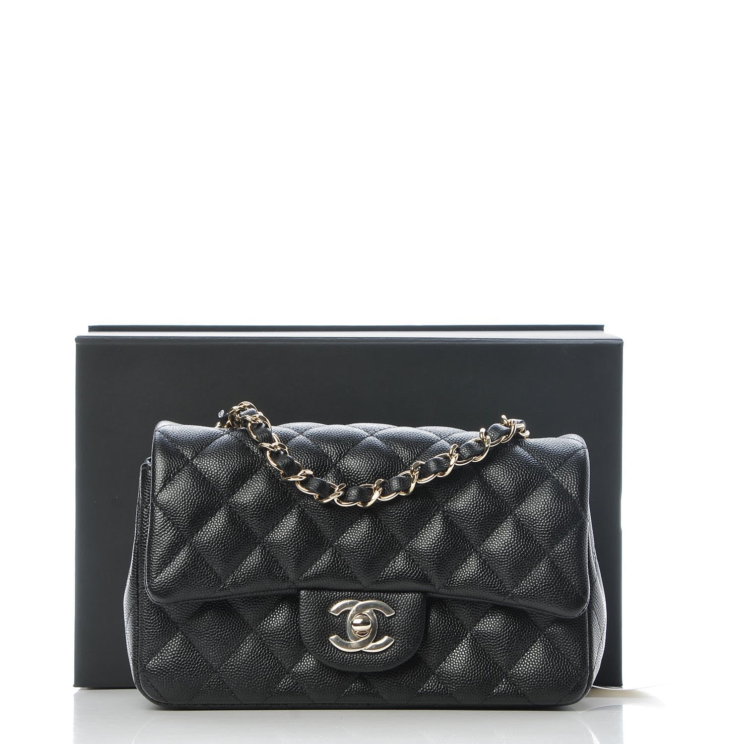 Chanel Caviar Quilted Mini Rectangular Flap Black 8 of 8