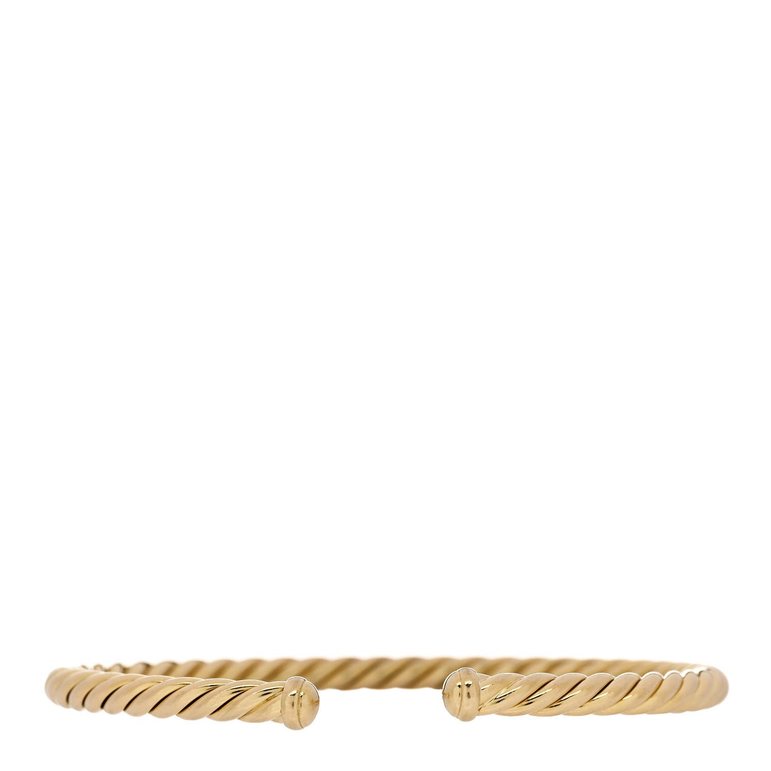 David Yurman DAVID YURMAN 18K Yellow Gold 4mm Cablespira Bracelet 1 of 3