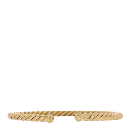 David Yurman DAVID YURMAN 18K Yellow Gold 4mm Cablespira Bracelet 1 of 3