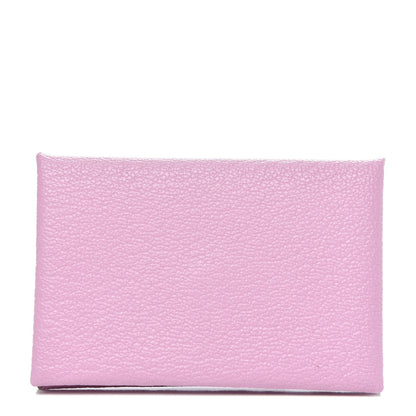 Hermes Chevre Mysore Calvi Card Case Mauve Sylvestre 1 of 7