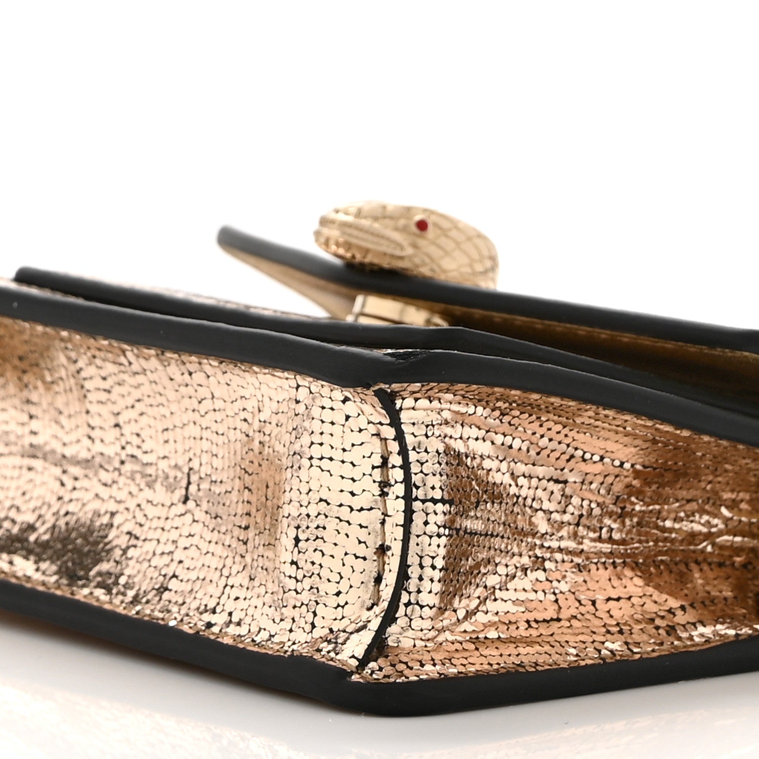 Bulgari Metallic Calfskin Serpenti Forever Micro Bag  Gold 10 of 11