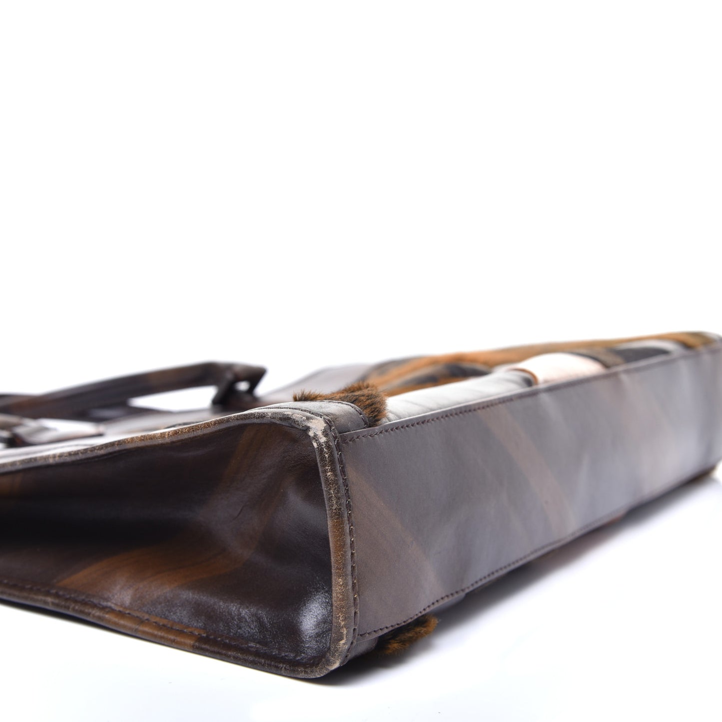 Vitello Pillow Patchwork Shopper Tobacco Multicolor
