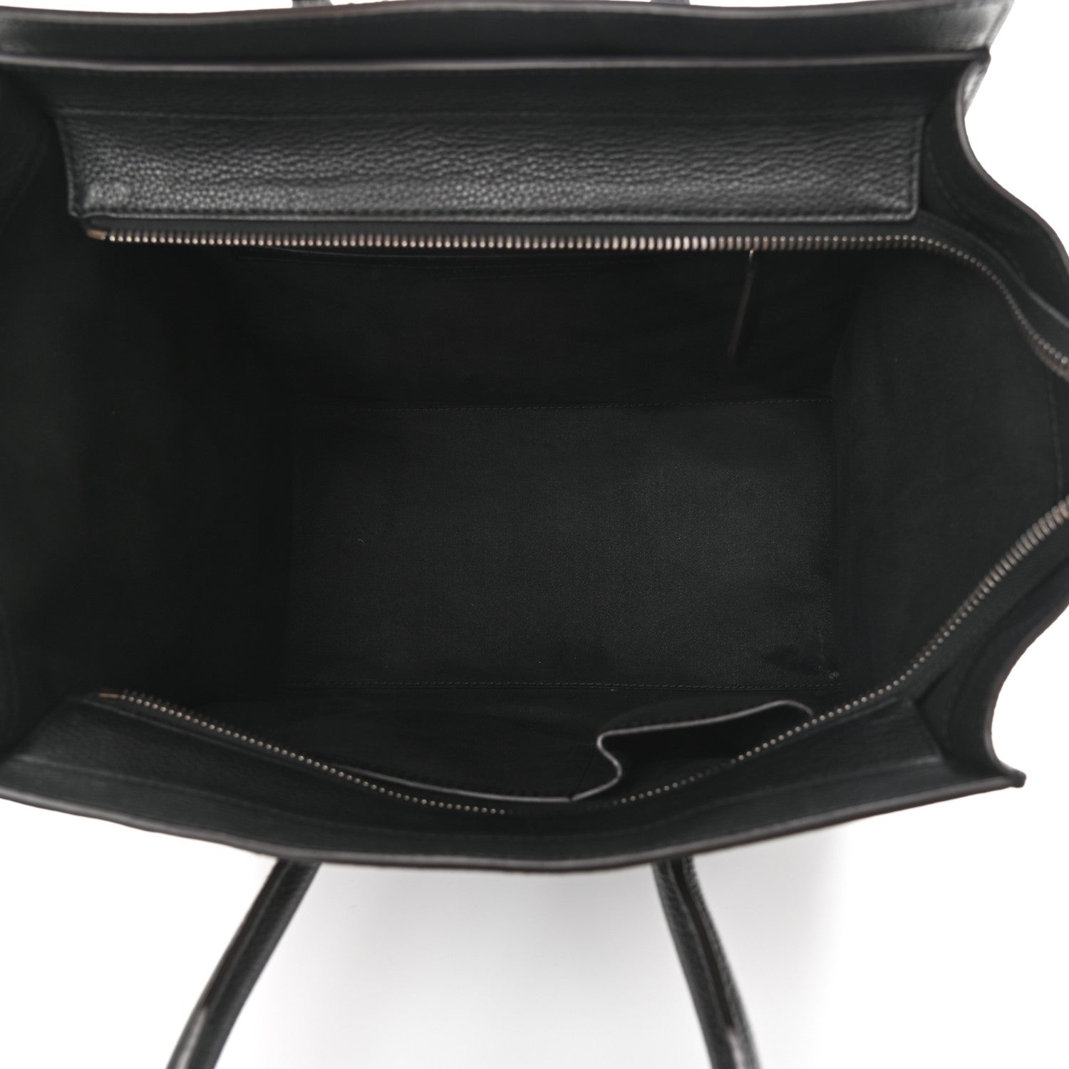 Celine Drummed Calfskin Mini Luggage Black 5 of 9