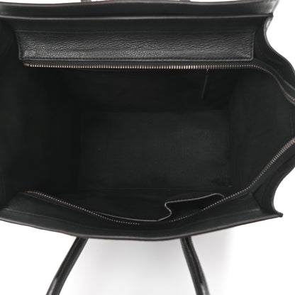 Celine Drummed Calfskin Mini Luggage Black 5 of 9