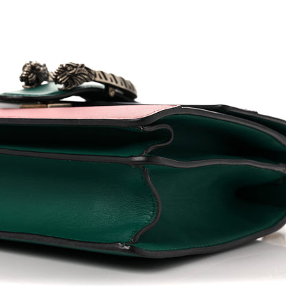Gucci Moon Calfskin Web Medium Dionysus Bamboo Top Handle Bag Emerald Blue Hibiscus Red 9 of 12