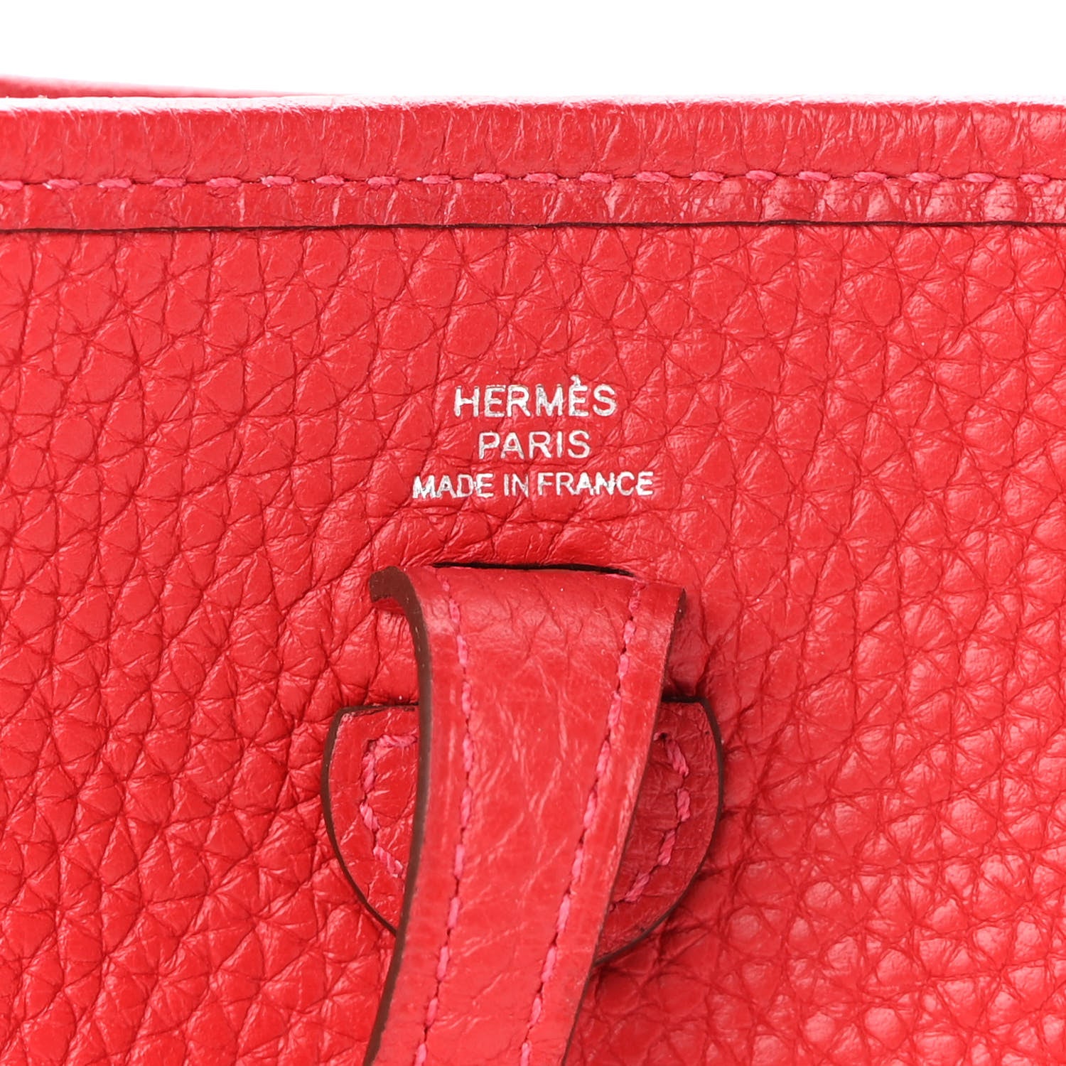 Hermes Taurillon Clemence Evelyne TPM Rouge Casaque 5 of 8