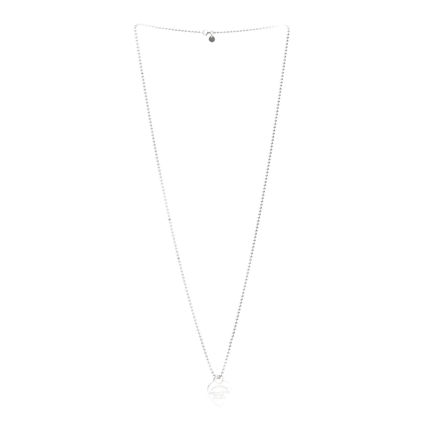 Sterling Silver Long Return to Tiffany Heart Pendant Necklace