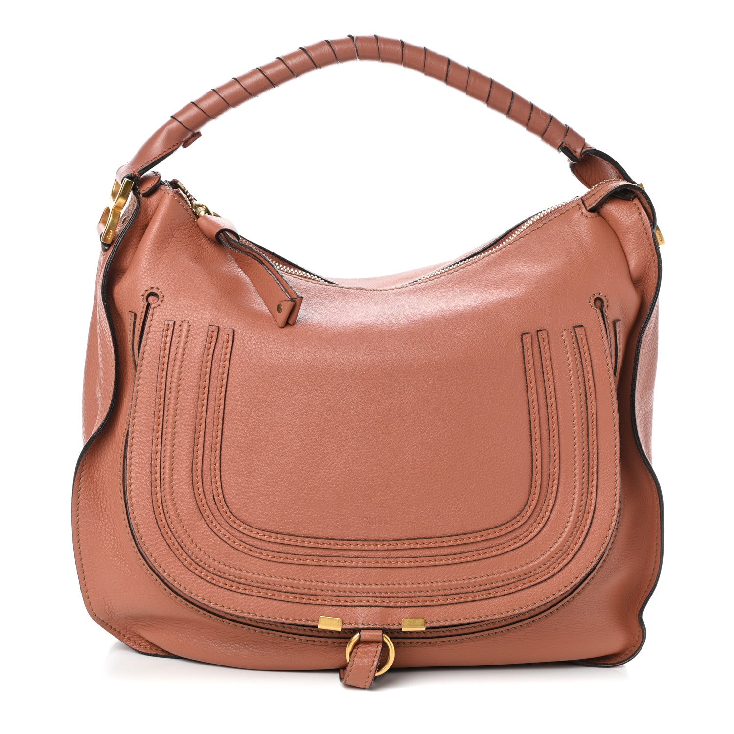 Chloe Calfskin Large Marcie Hobo Coral 1 of 9