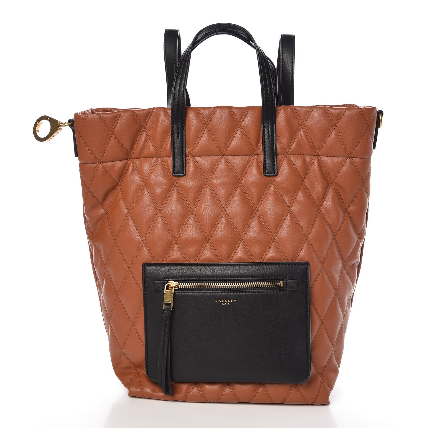 Givenchy Rubberized Canvas Quilted Duo Backpack Tan 3 of 10
