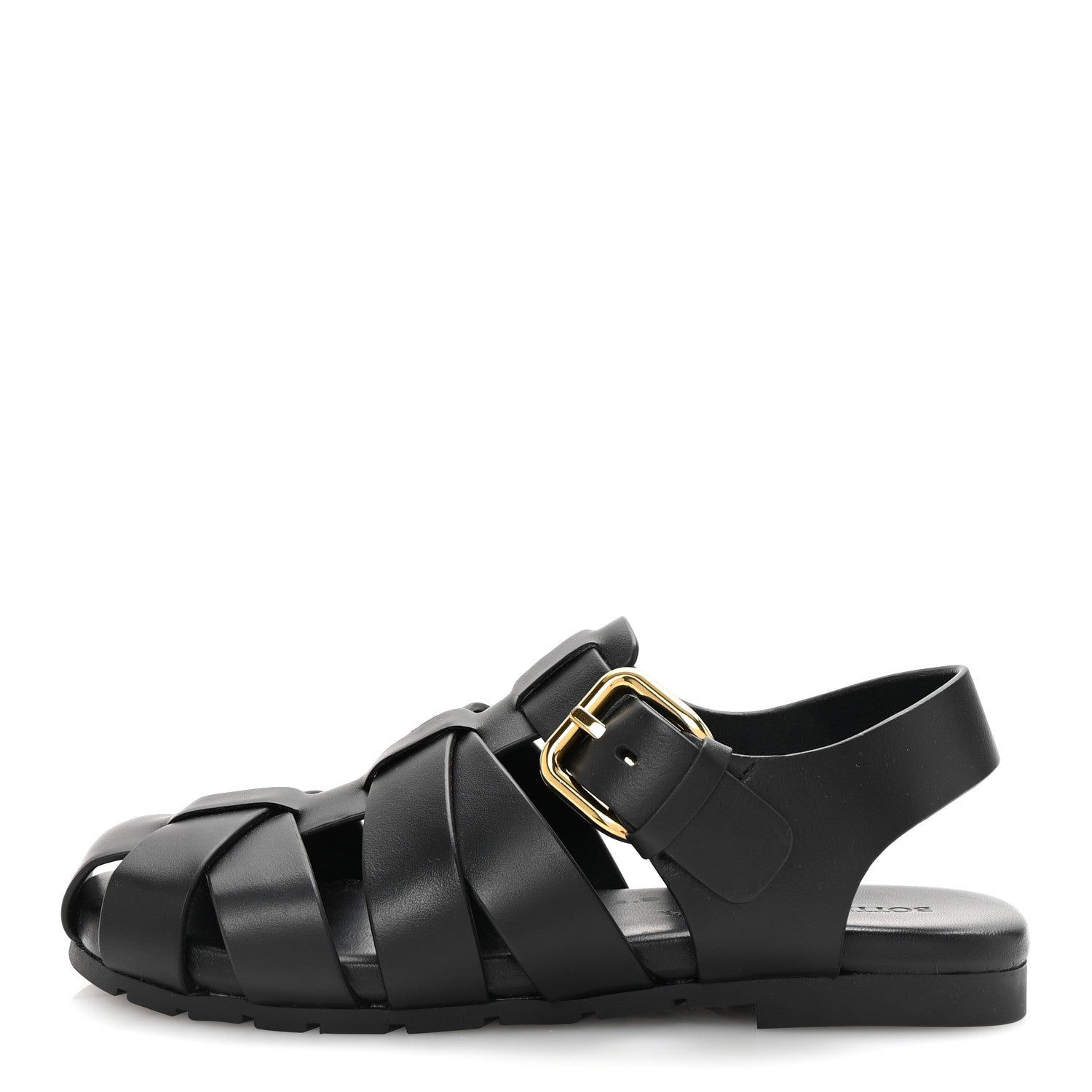 Bottega Veneta Calfskin Alfie Sandals  38 Black 1 of 9