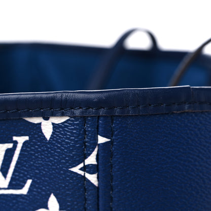 Louis Vuitton Monogram Escale Neverfull MM Blue 9 of 13