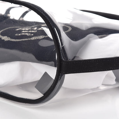 Prada Plexiglass Canapa Small Shopper Tote Black 8 of 8