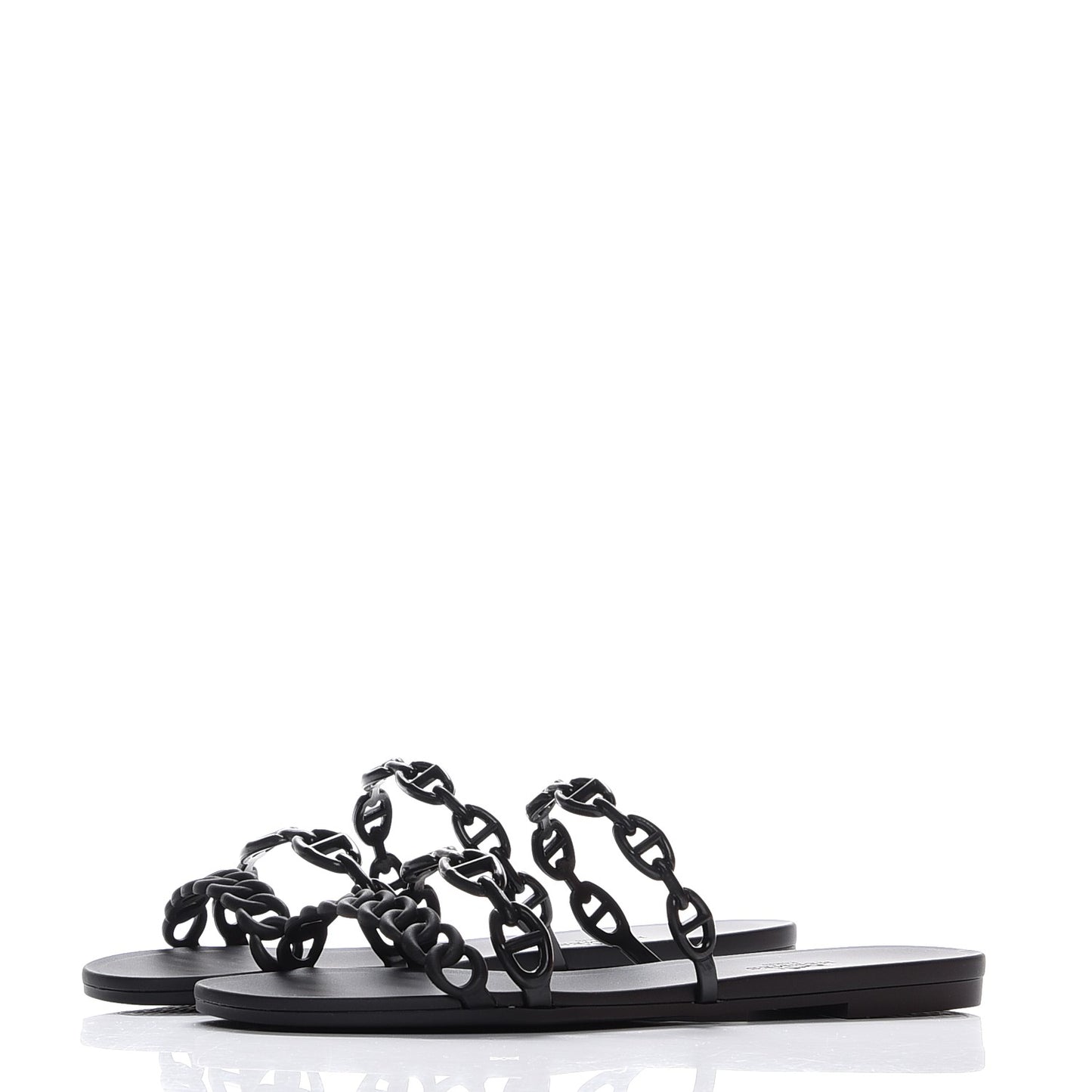 Rubber Chaine d'Ancre Rivage Sandals 37 Black