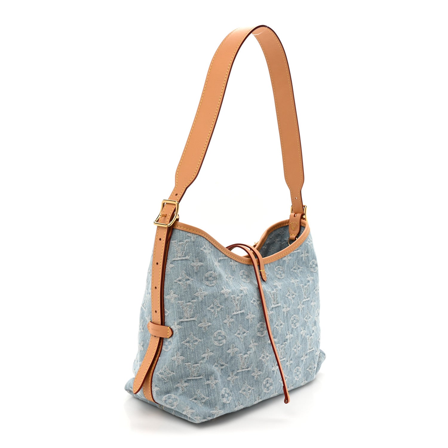 Louis Vuitton Monogram Denim CarryAll PM Sky Blue 4 of 11