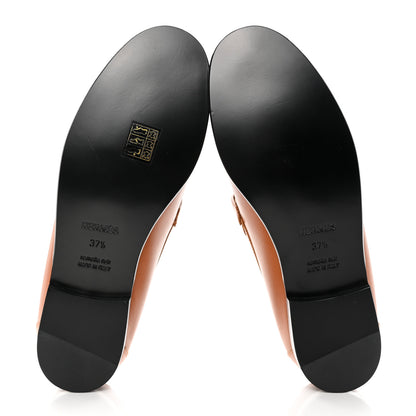 Hermes Calfskin Womens Destin Loafer 37.5 Naturel 5 of 12