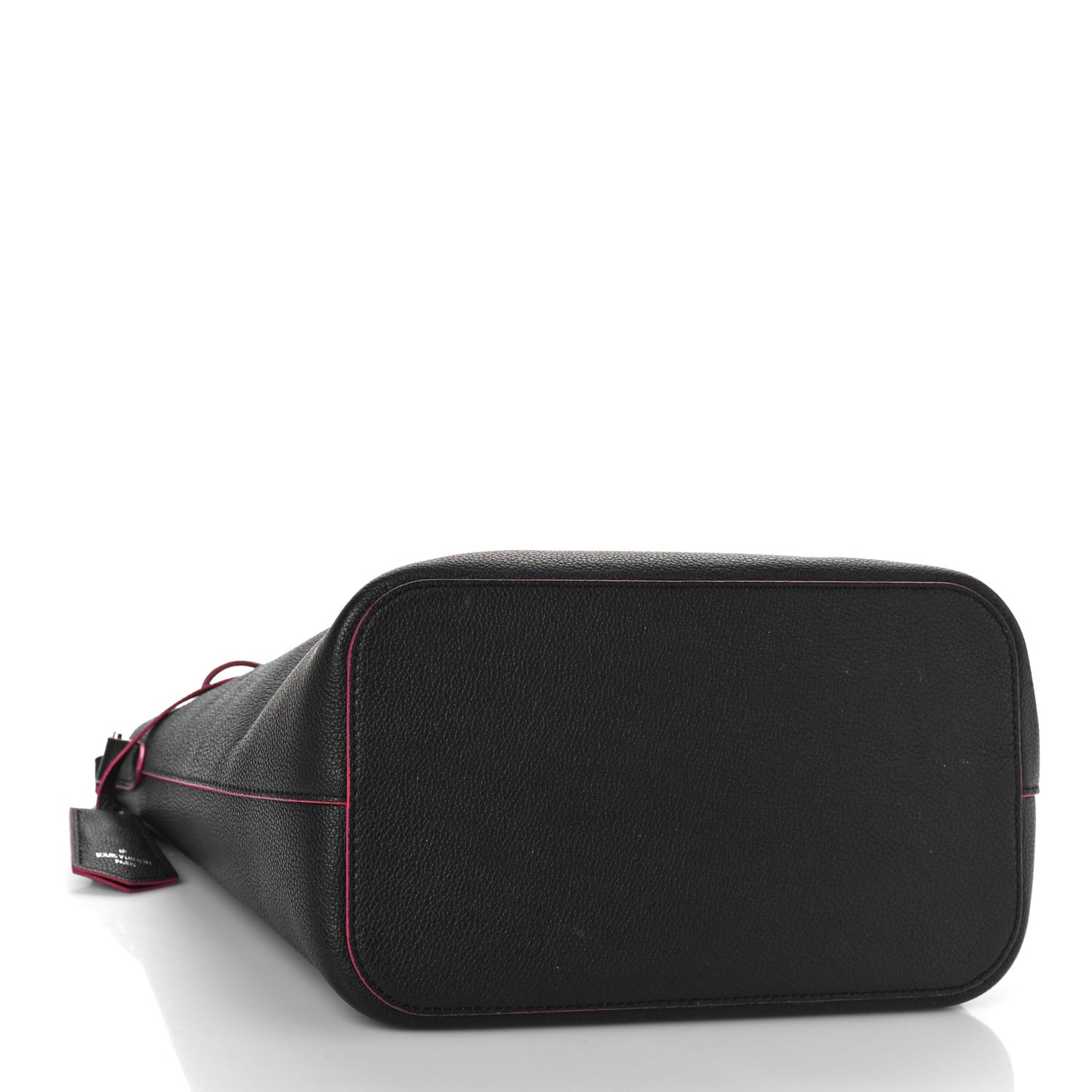 Calfskin Lockme Bucket Black