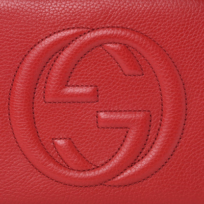 Gucci Pebbled Calfskin Small Soho Disco Bag Tabasco Red 8 of 9