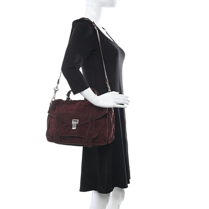 Proenza Schouler Suede Medium PS1 Satchel Oxblood 2 of 14