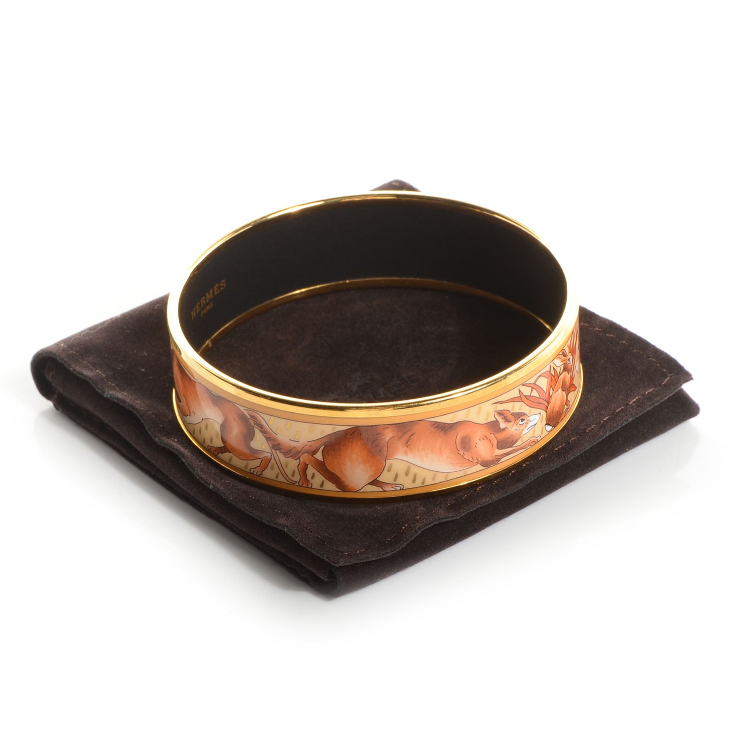 Hermes Enamel Printed Wide Bracelet 70 6 of 6
