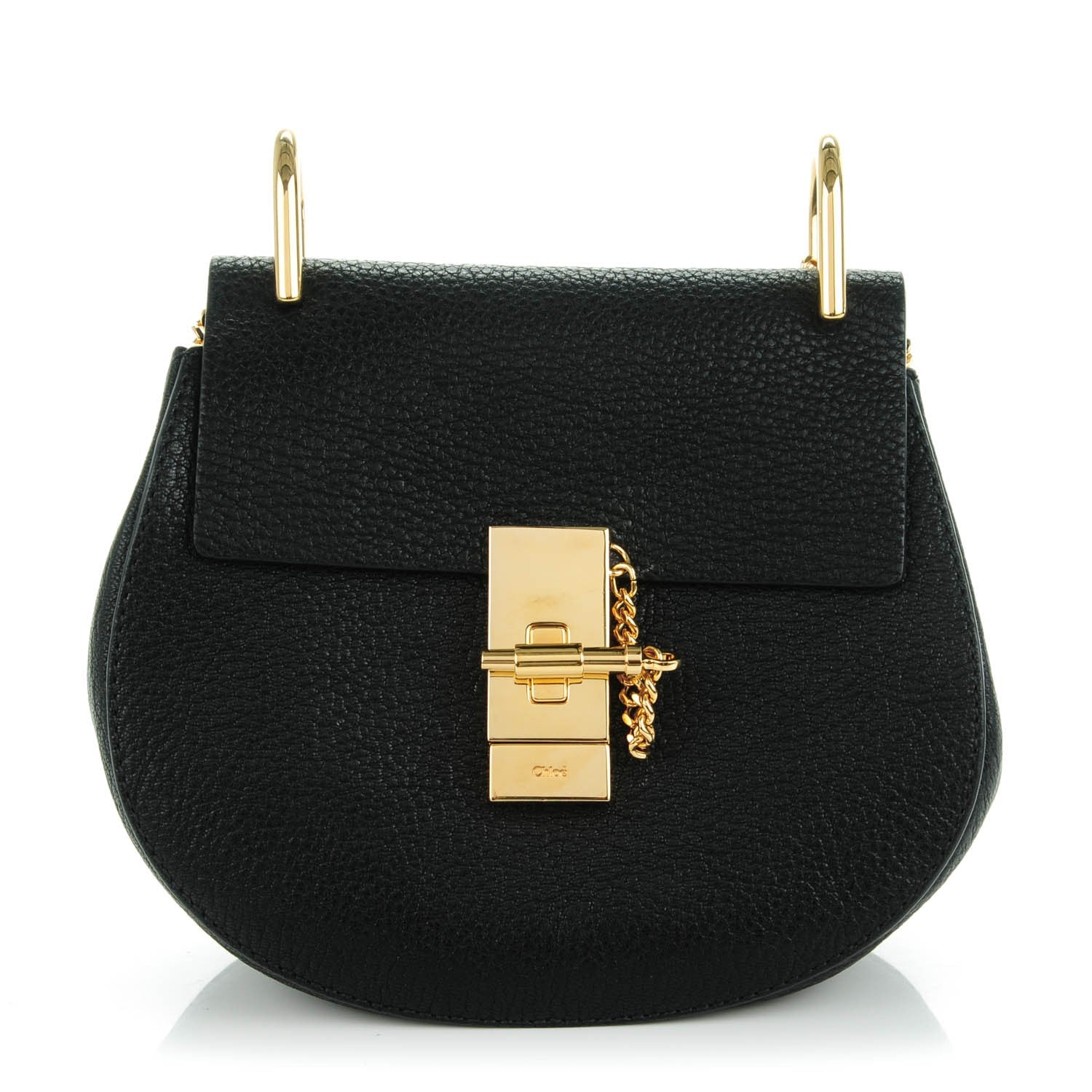 Chloe Grained Lambskin Mini Drew Shoulder Bag Black 1 of 7