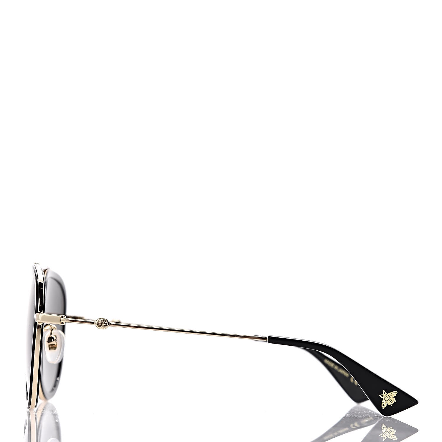 Gucci Aviator Sunglasses GG0062S Black Gold 3 of 9