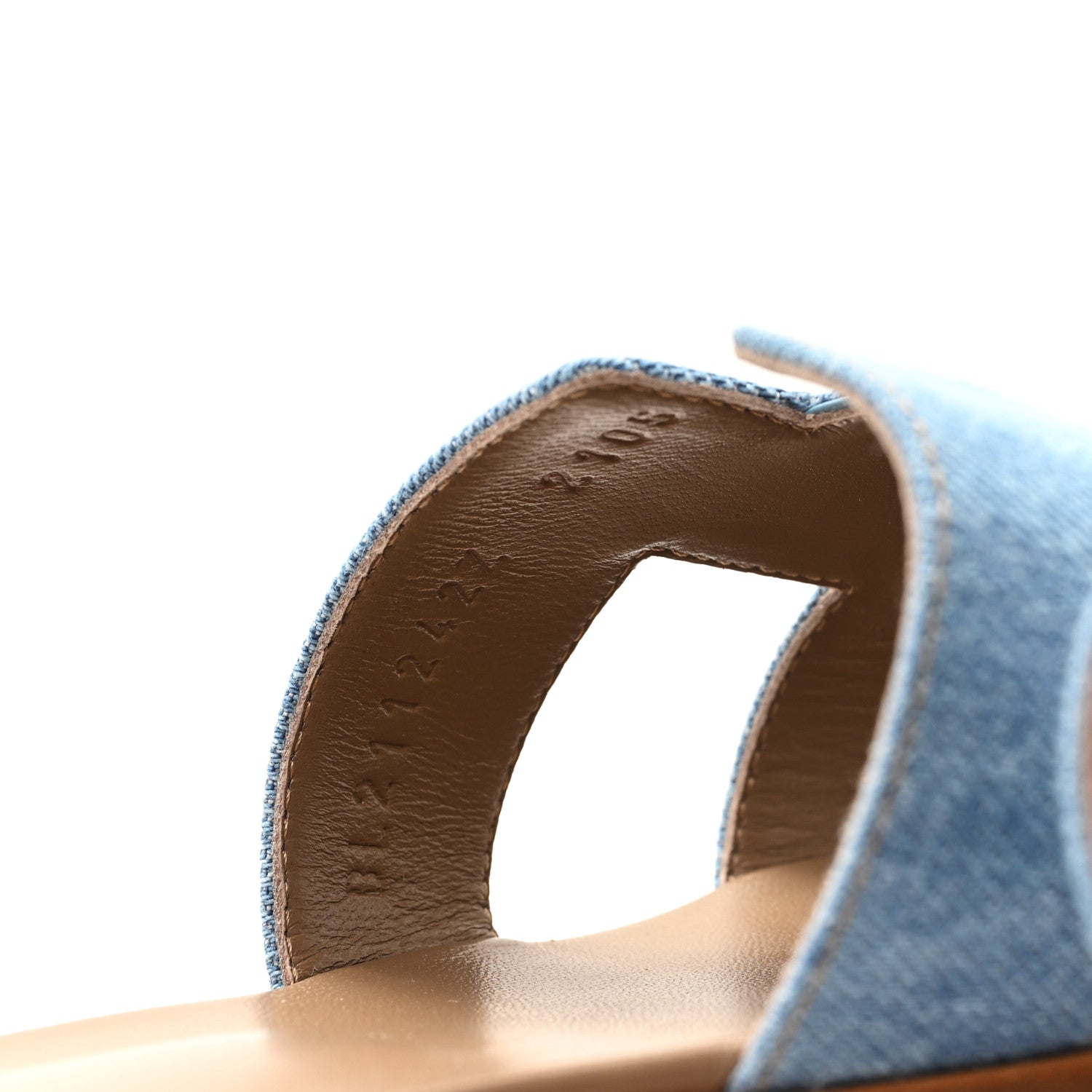 Hermes Denim Canvas Oran Sandals 39 Bleu Clair 8 of 10