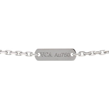 Van Cleef & Arpels 18K White Gold Diamond Vintage Alhambra Pendant Necklace 4 of 6