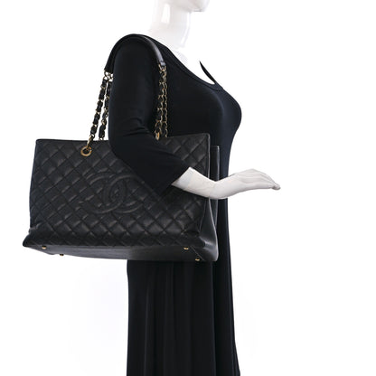 Chanel Caviar Quilted XL Grand Shopping Tote GST Black 2 of 8