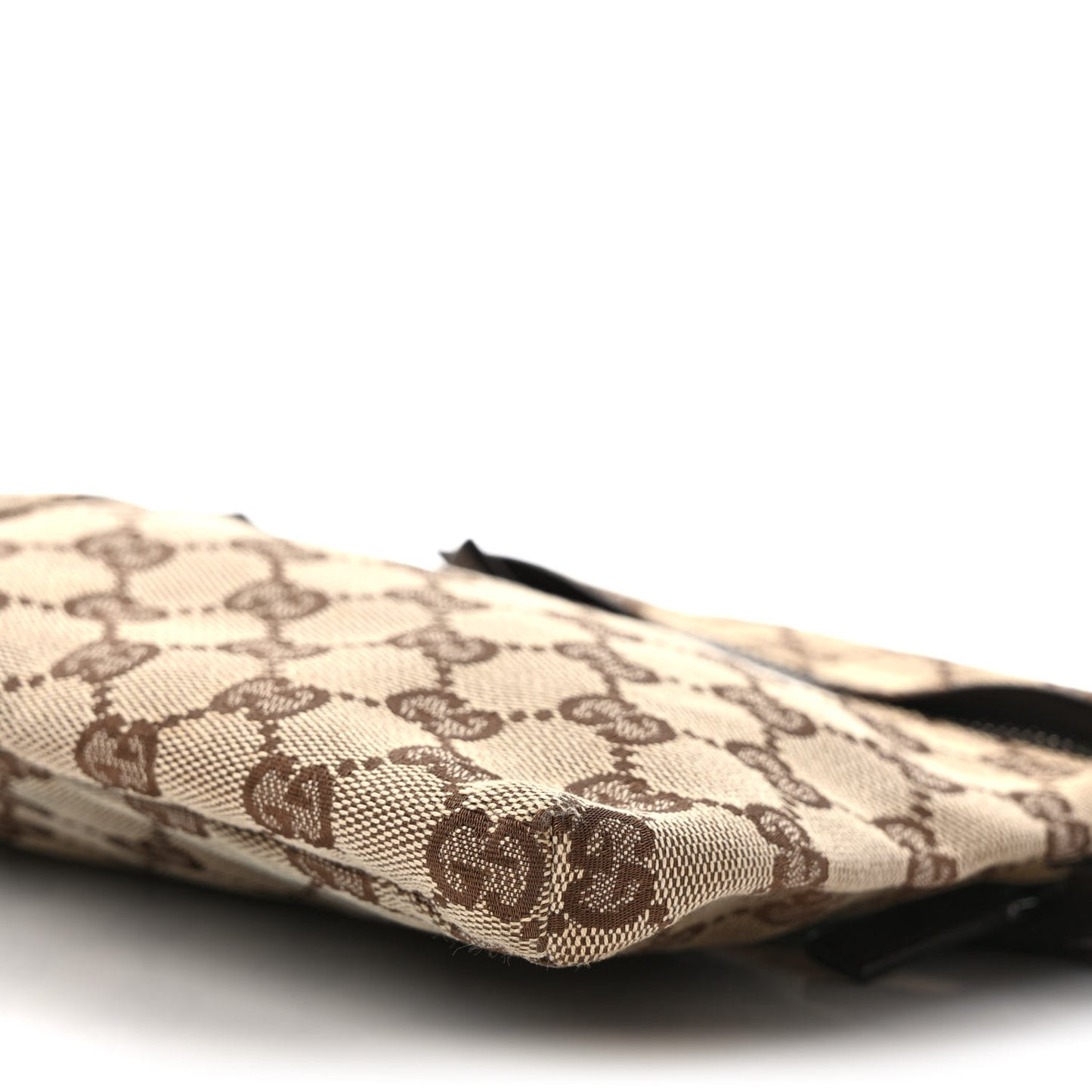 GG Monogram Double Pocket Belt Bag Dark Brown