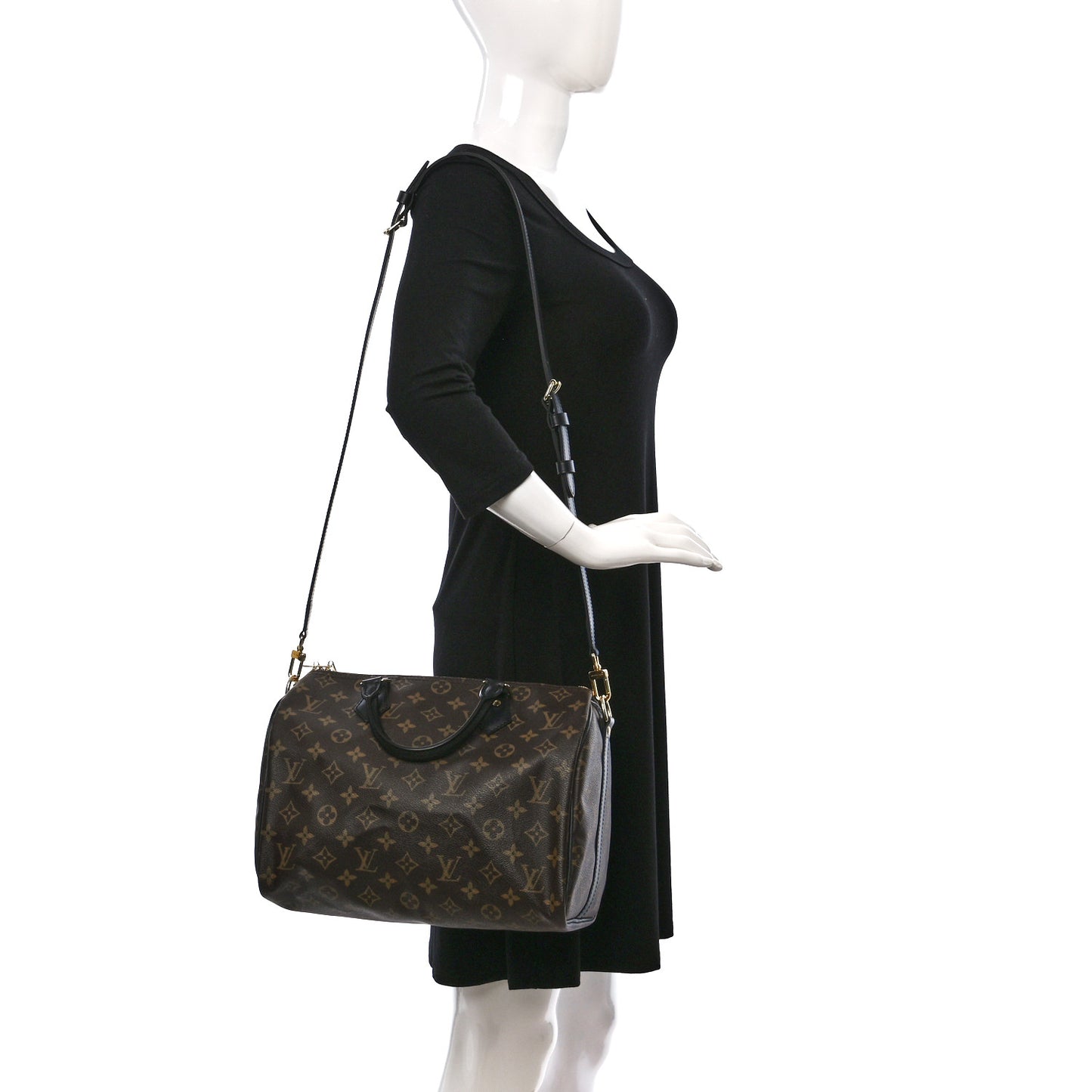 Monogram My World Tour Speedy Bandouliere 30 Black