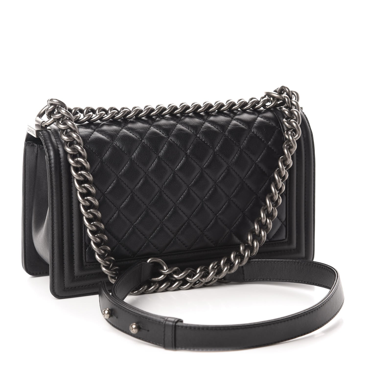 Chanel Calfskin Quilted Medium Boy Flap Black 3 of 10