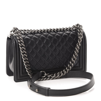 Chanel Calfskin Quilted Medium Boy Flap Black 3 of 10