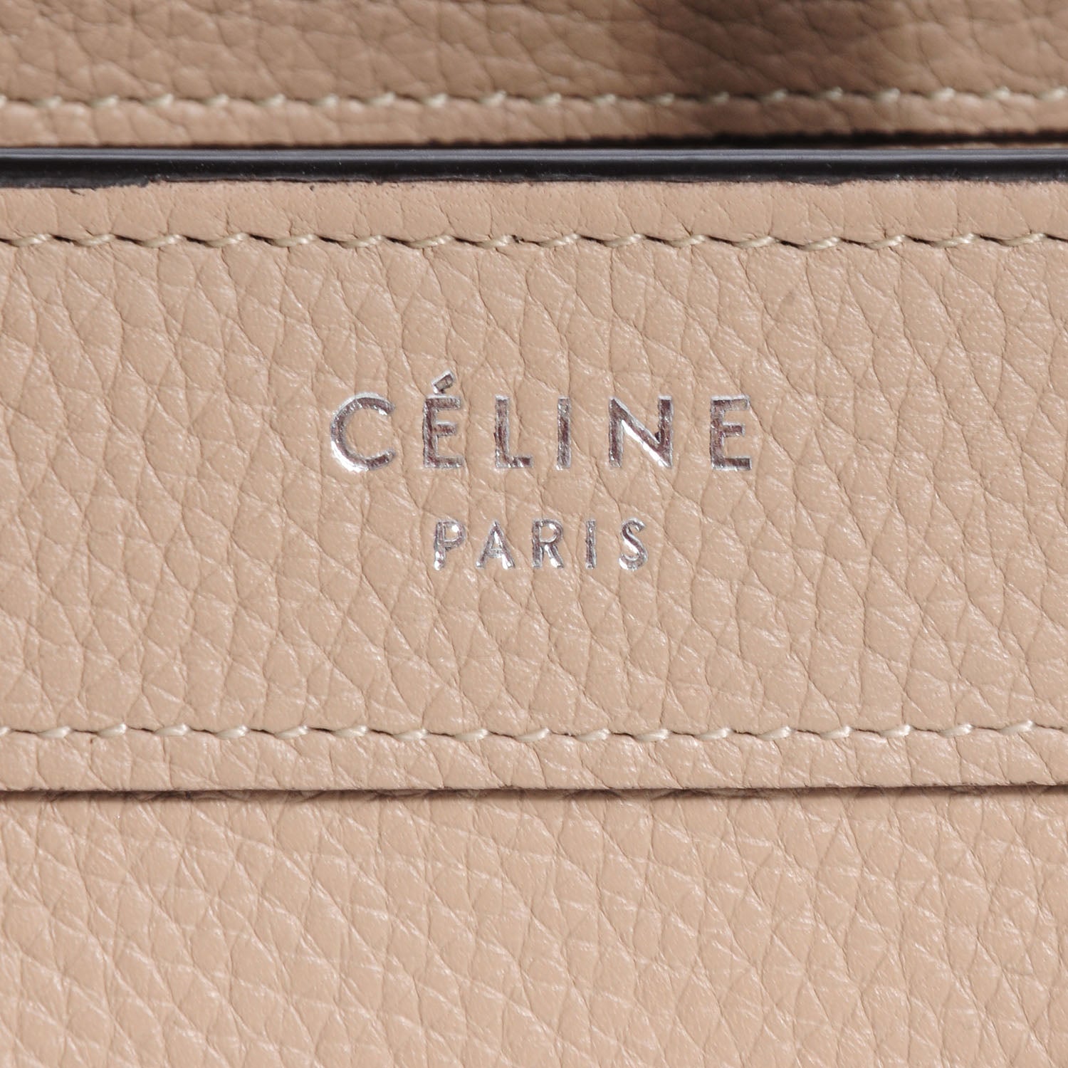 Celine Drummed Leather Nano Luggage Dune 6 of 8