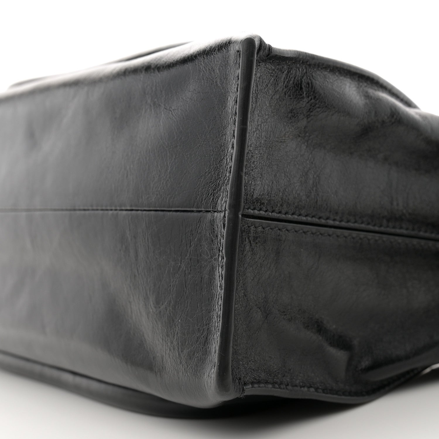 Chloe Natural Shiny Calfskin Small Paraty 24 Bag Black 10 of 10